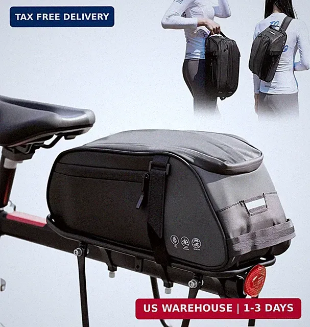 Bike Rack Bag, Reflective Waterproof Bike Bags for Bicycles Rear Rack, 8L Bike T