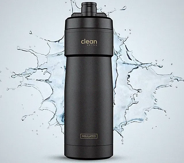 Bike Water Bottles | Insulated Bottle | Easy 23 Ounces, Black