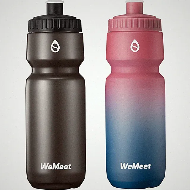 Mountain Bike Water Bottle 2-Pack, Sport Squeeze Bottle with Capacity Scale,...