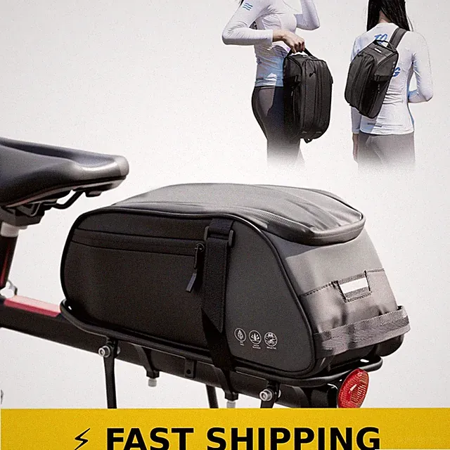 OFFBONDAGE 8L Waterproof Bike Rack Bag with Reflective Features