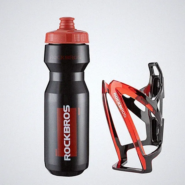 ROCKBROS Insulated Water Bottle with Cage 750ml Bike Kettle and PC Holder